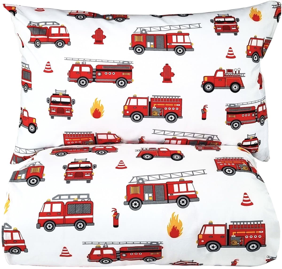 Kinderbeddengoed 160x200 cm - Brandweer Thema - 100% Katoen