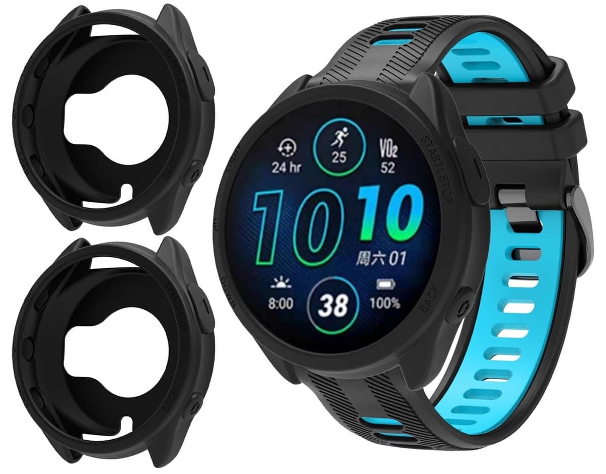 Dailygoods - 2 Stuks Beschermhoezen voor Garmin Forerunner 965 van Zachte TPU