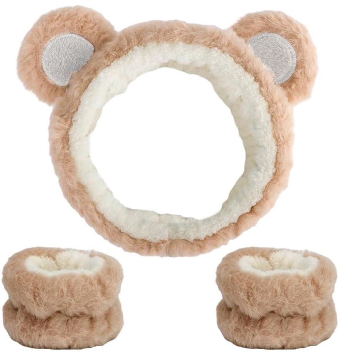 Dameshaarband - 3 Stuks - Koraalfluweel - Make-up - Douchetape - Zacht en Comfortabel - Ideaal voor Wassen van Gezicht - Haarband