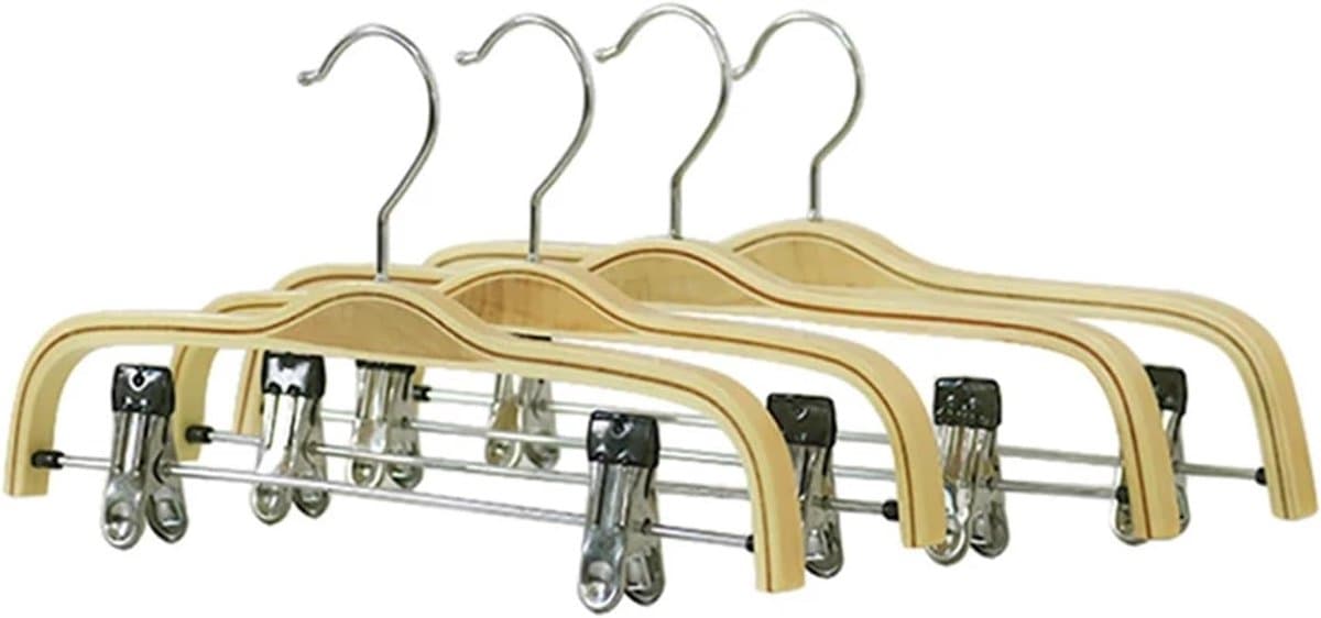 Broek Hangers - Kleding Hangers - Kast Organiseren - Antislip Klemmen - 37cm - Geel