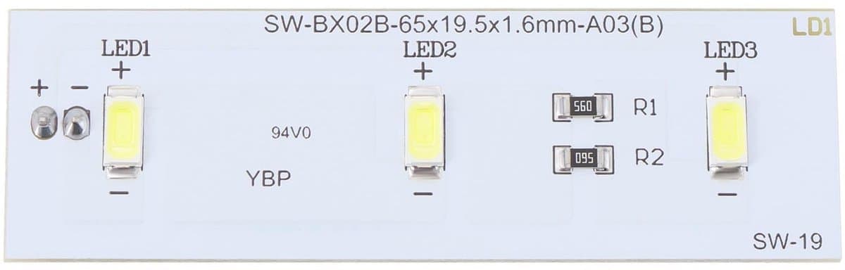 Dailygoods - Koelkast LED Strip Licht - Waterdicht - 12 x 7,9 cm - Voor Hoover en Snoep - Geschikt voor Electrolux Koelkast Vriezer - SW-BX02B