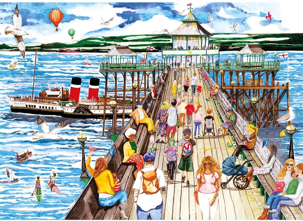 Gibsons legpuzzel Clevedon Pier - 1000 stukjes puzzel speelgoed.