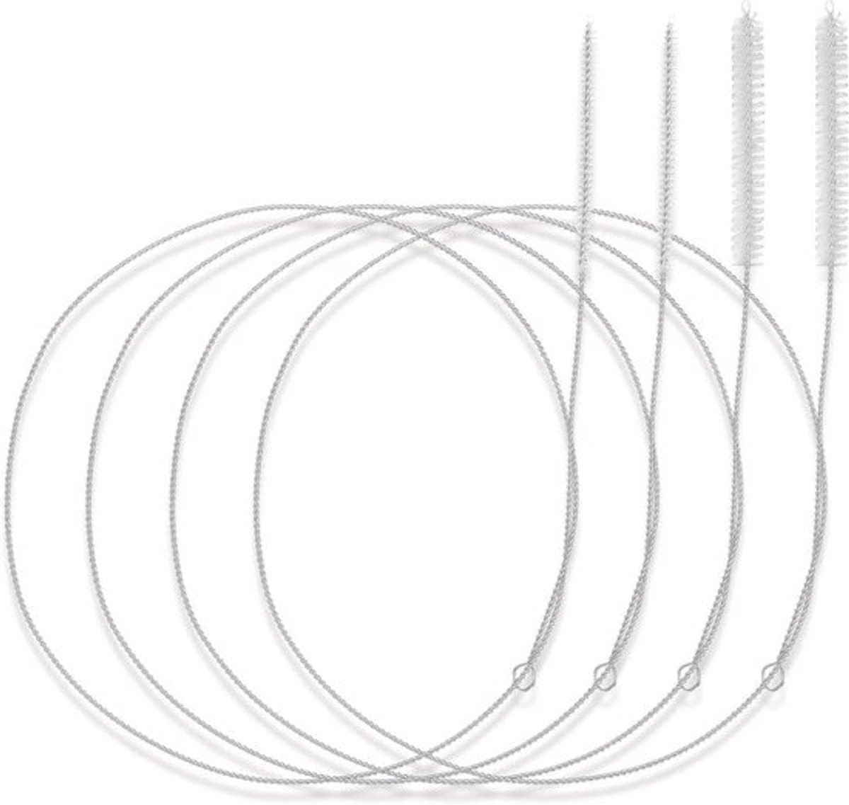 Flexibele Reinigingsborstels voor Keuken en Koelkast - Varkenshaar Tip - Nylon Borstels - Lange Buis - Plug Gat Reiniging - Afvoer Schoonmaak - 40 Inch - Set van 4