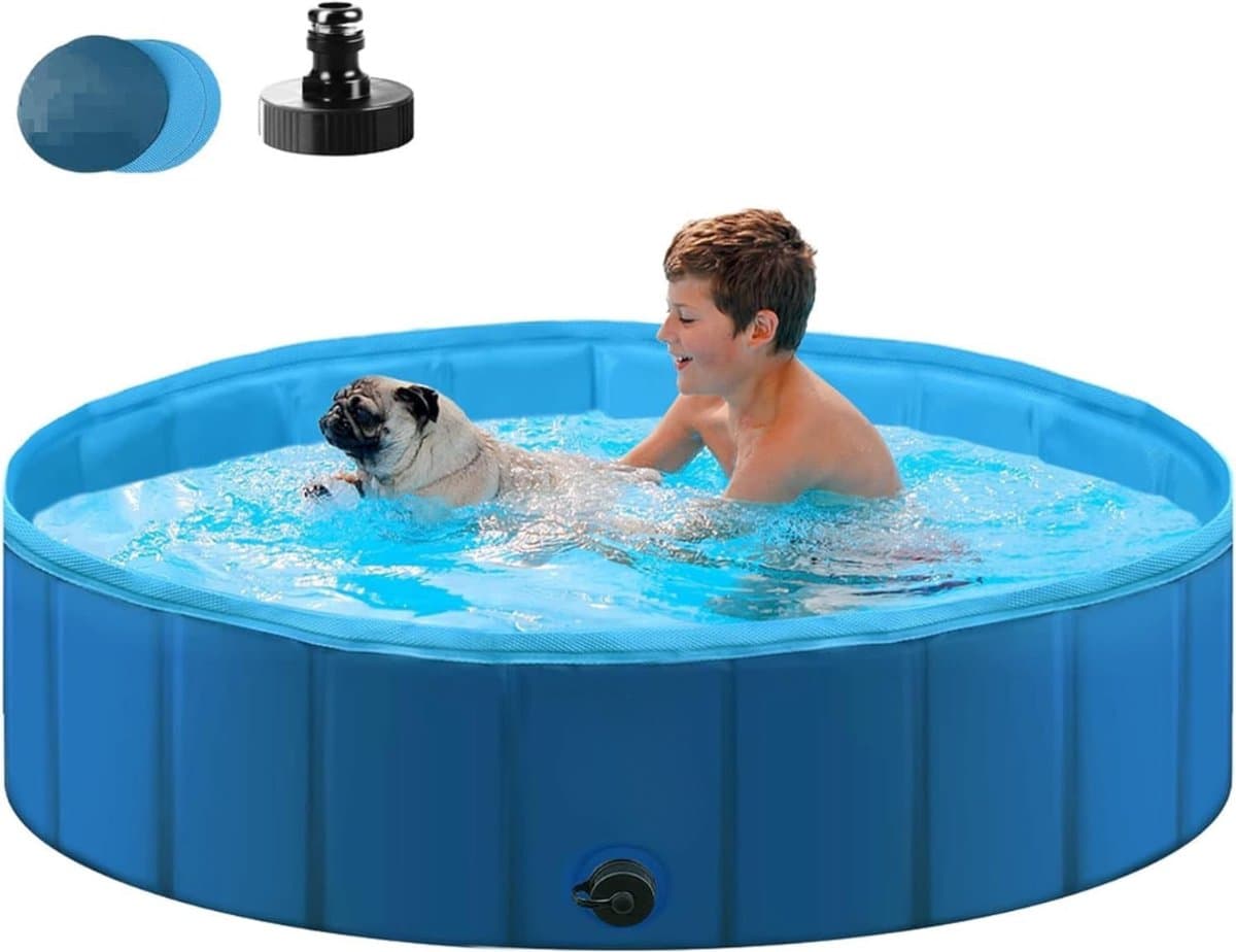 Quvo® Hondenzwembad - Hondenzwembaden - Hondenzwembad Opvouwbaar - Blauw - 120cm x 120cm x 30cm