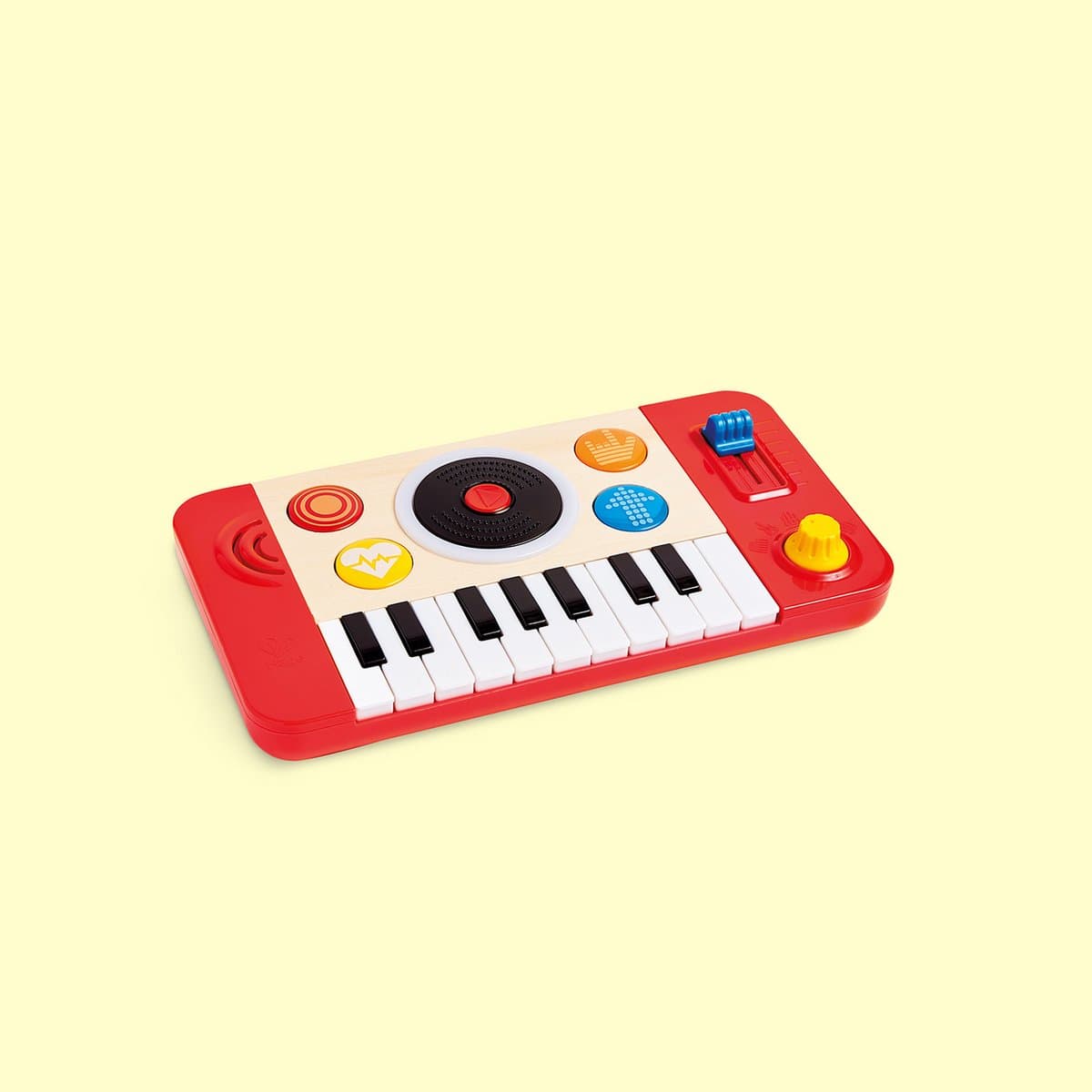 Hape DJ Mix & Spin Studio - Kinderkeyboard met geluidseffecten en lichtjes, muziekspeelgoed vanaf 12 maanden