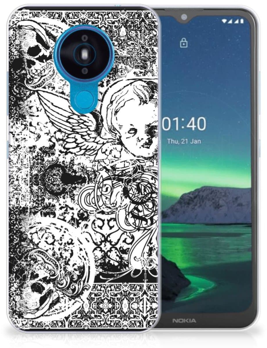Back Cover voor Silicone Back Case Nokia 1.4 Skulls Angel