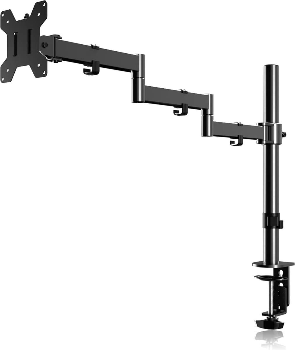 Extra lange verstelbare monitorarm voor 13-32 inch computermonitoren - Enkele monitormontage met VESA 100 x 100