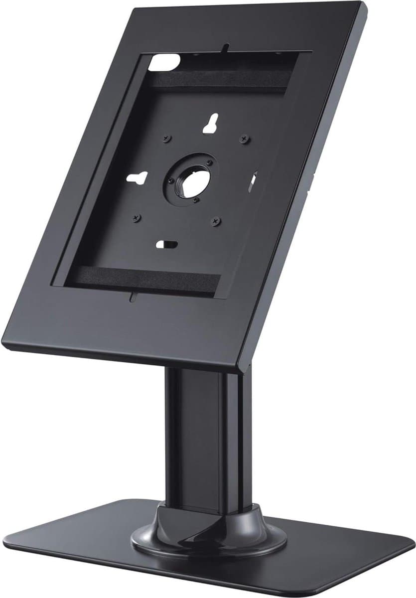 Stand met afsluitbare stalen behuizing voor tablets - iPad 9.7" - iPad 10.2" - iPad Pro 10.5" - iPad Air 10.5 "(Gen 3) - Samsung Tab A 10.1" 2019 - zwart