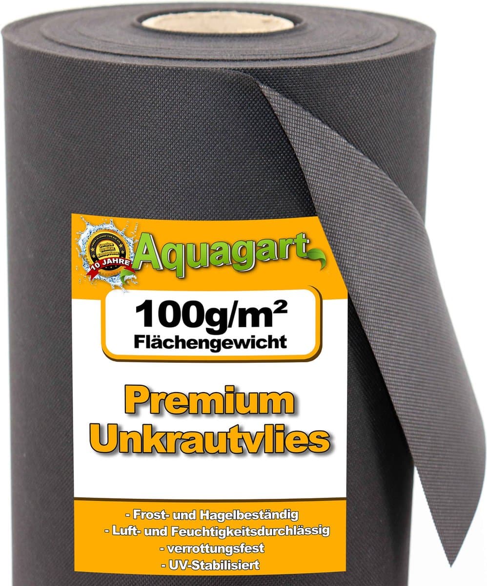 80m² tuinvlies onkruidbestrijdingsvlies mulchvlies 100g 1,6m breed