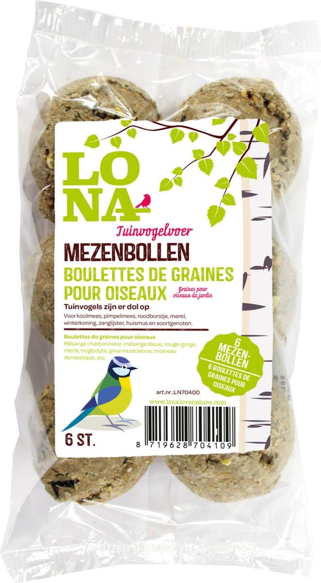 Lona Mezenbollen - Vogelvoer - 6 stuks