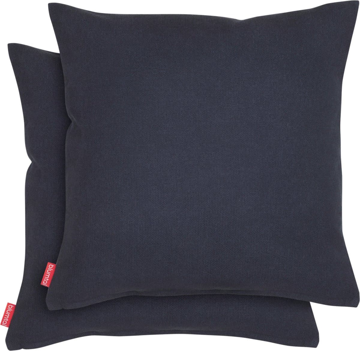 Blumtal Chenille Kussenslopen - Set van 2 - Zacht en met Blinde Rits - Kussenhoes 45 x 45, Dark Ocean Blue - Blauw