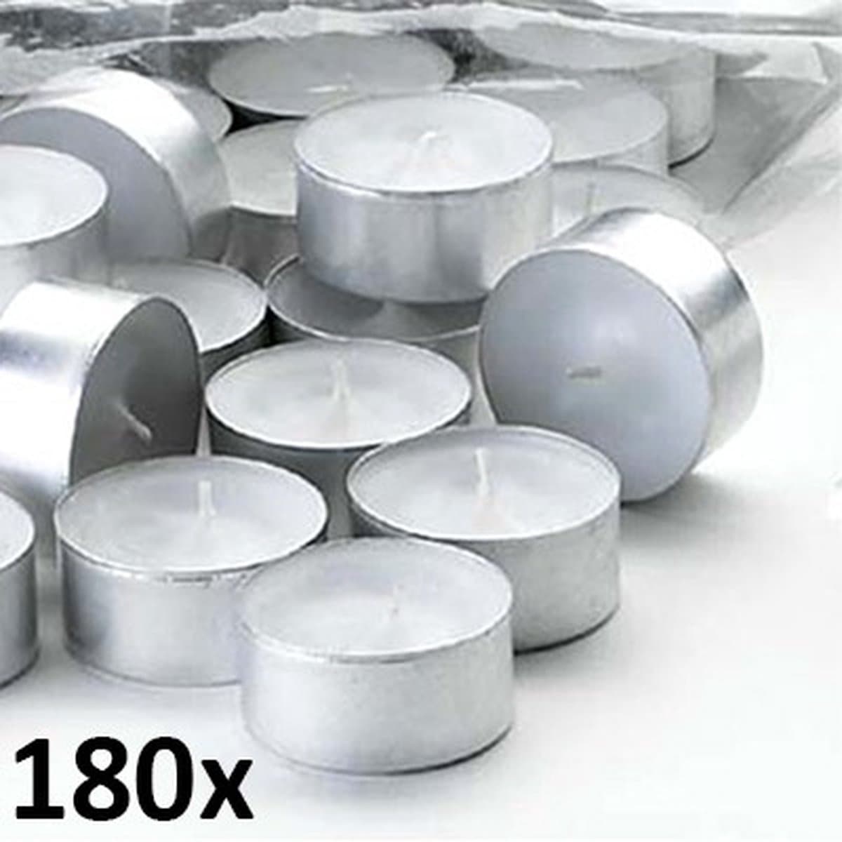 180 stuks witte 10-uurs maxi waxinelichten 24/58 (10 uur) Hoogwaardige Horeca kwaliteit