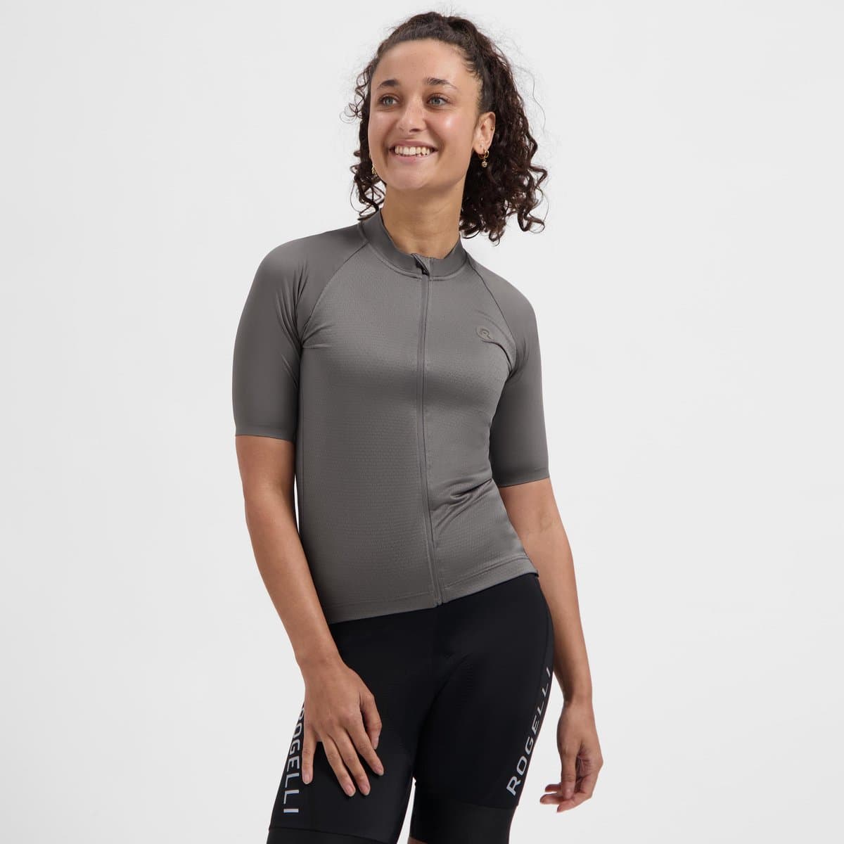 Rogelli Essential II Fietsshirt Dames - Korte Mouwen - Grijs - XXL