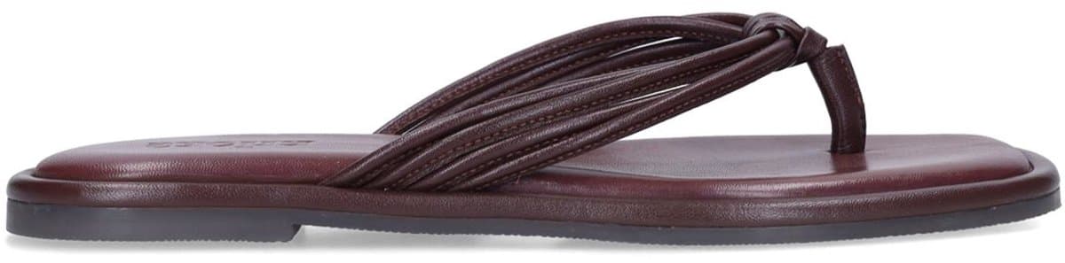 Sacha - Dames - Rode leren slippers - Maat 38