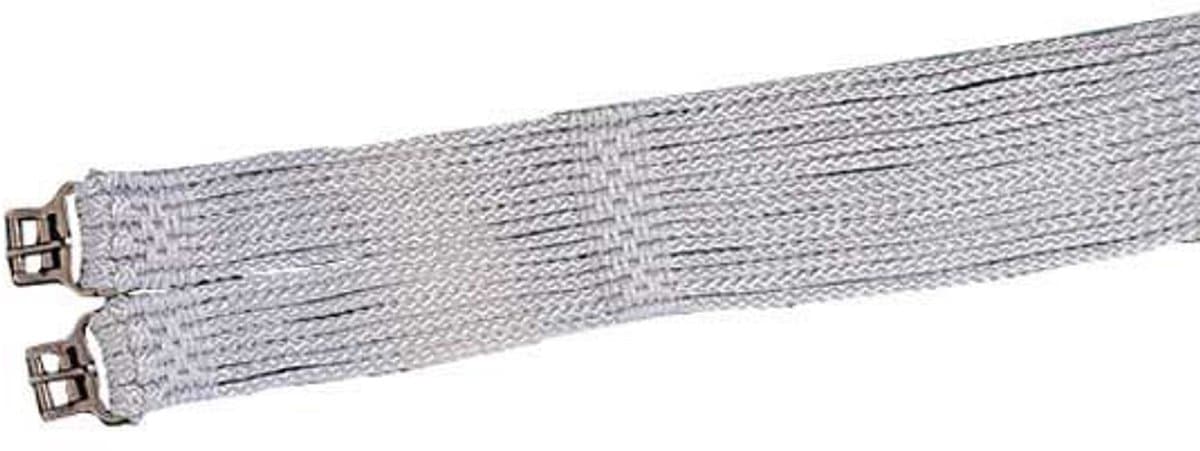 Hispano Hipica Straight Braided English Paardensingel Zilver 135 cm
