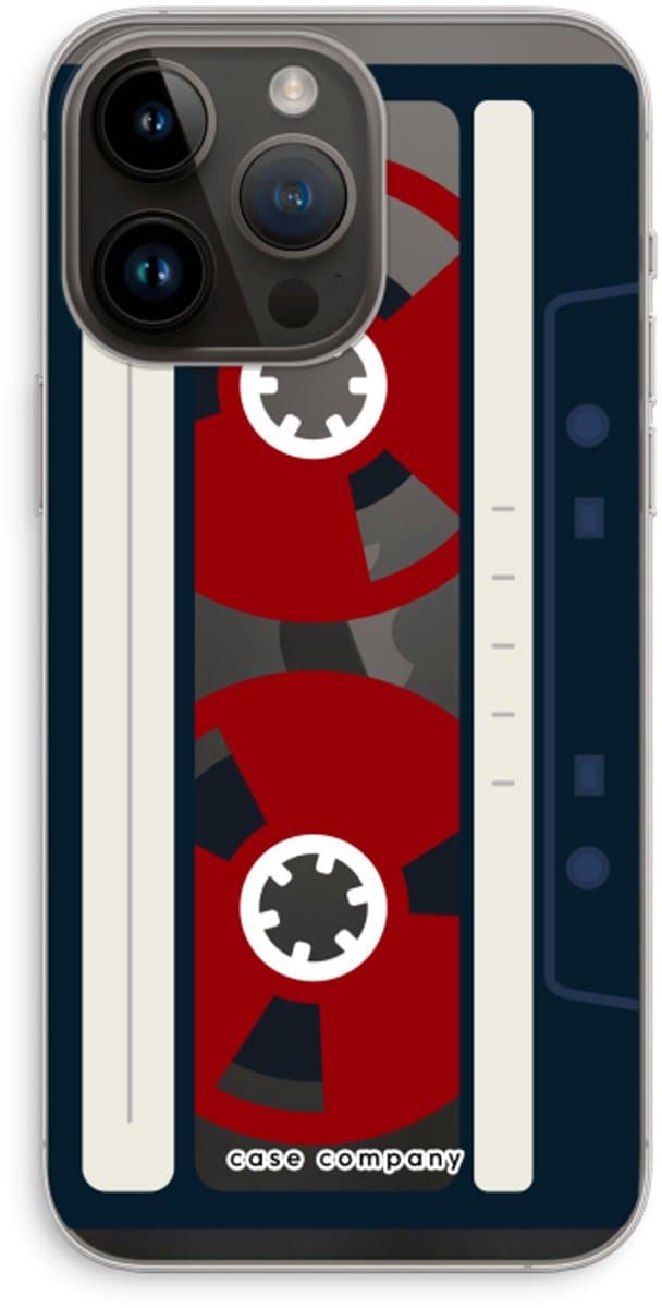 Case Company® - Hoesje geschikt voor iPhone 14 Pro Max hoesje - Here's your tape - Soft Cover Telefoonhoesje - Bescherming aan alle Kanten en Schermrand