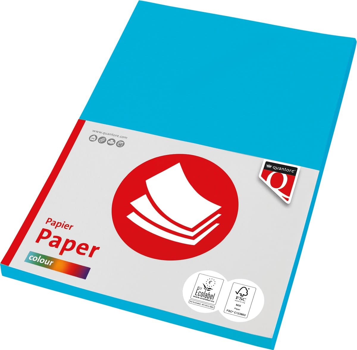 Kopieerpapier quantore col-100 a4 80gr azuurblauw
