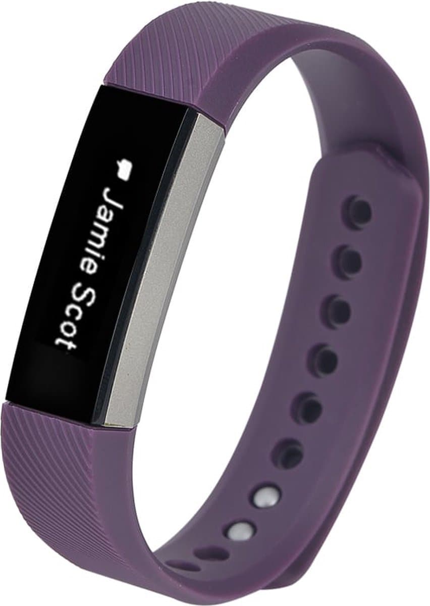 watchbands-shop.nl Siliconen bandje - Fitbit Alta (HR) - Paars - Large