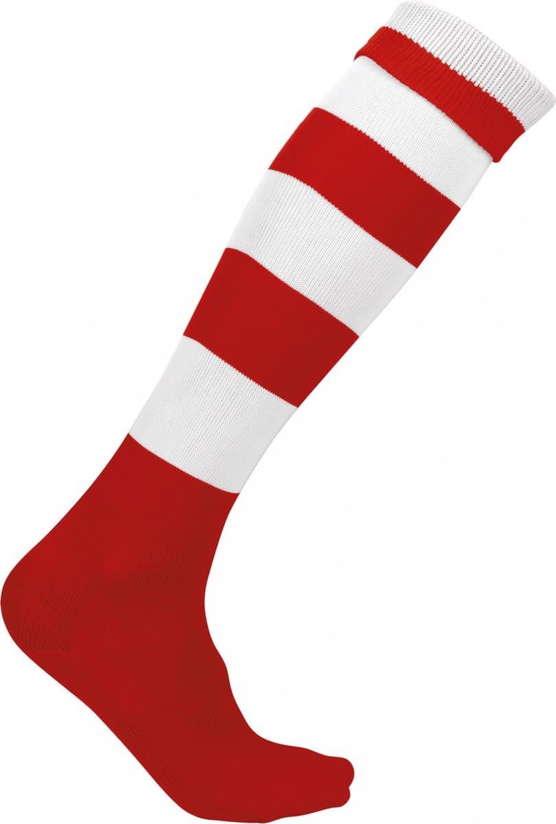 PROACT® Gestreepte Sportsokken PA021 - Sporty Red / White - 31/34 EU