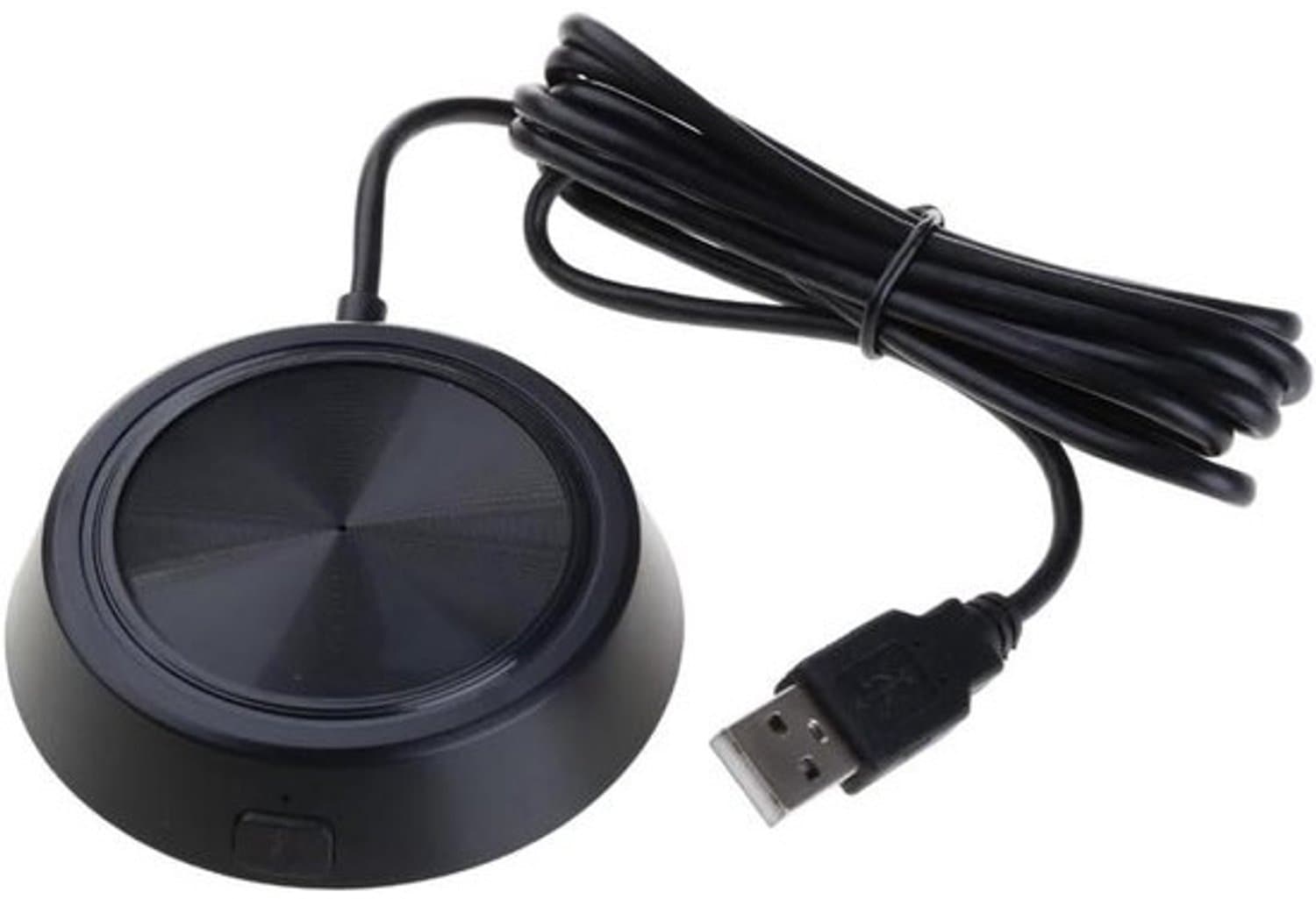 Conferentiemicrofoon - Speakerphone met stemopname - Online vergaderen - 360 graden opname - 70x15mm - Zwart