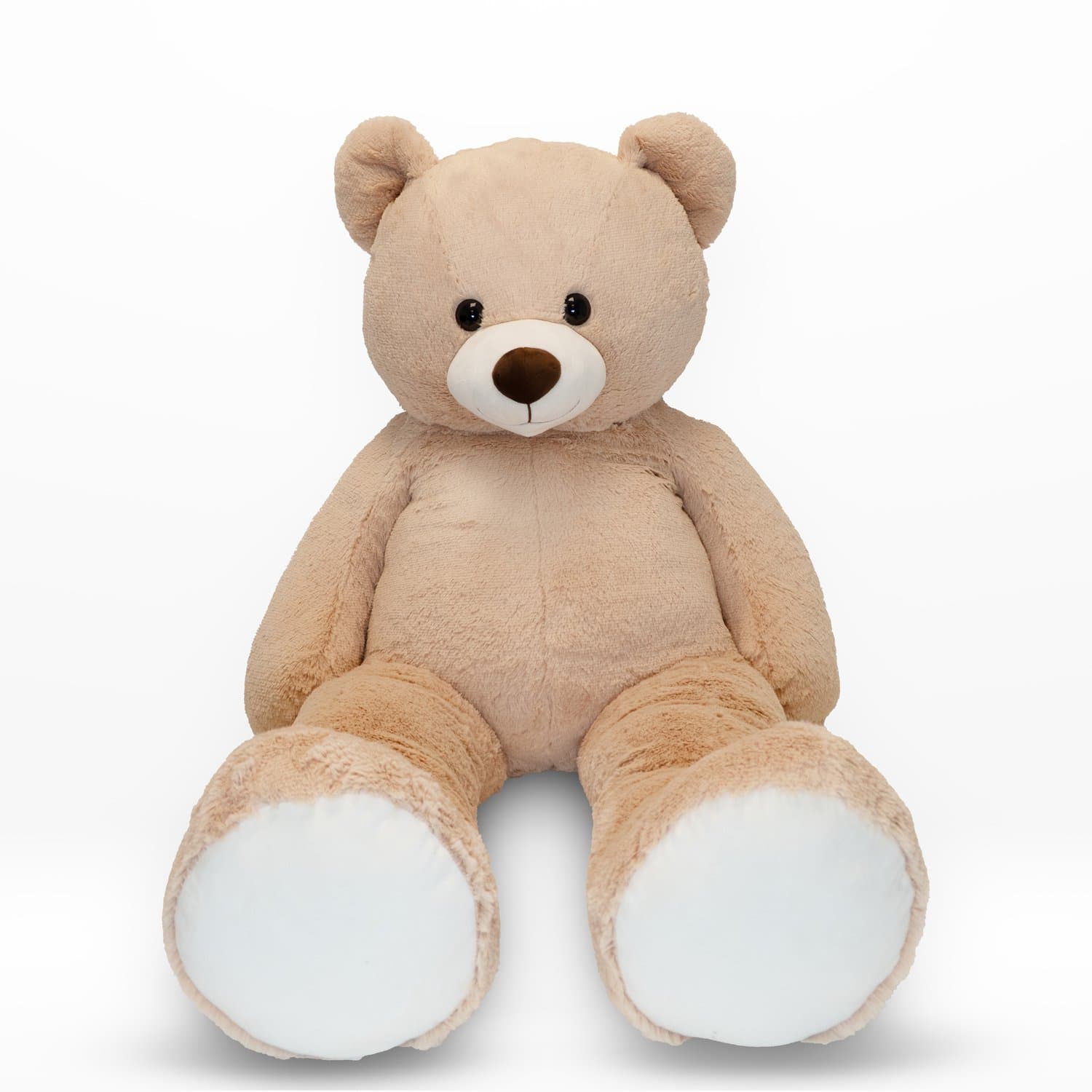 Benza - XXL Knuffelbeer Lichtbruin - 150 cm Languit Gemeten - 80 cm Hoog Zittend - Zachte Pluche Teddybeer