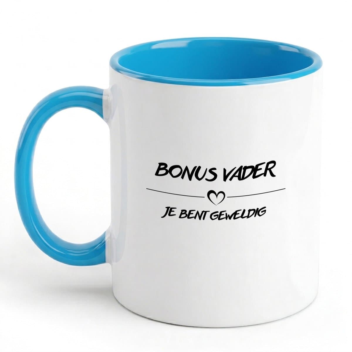 Hacebo® - Bonus vader je bent geweldig koffiebeker blauw - Vader - Geweldige bonusvader - thee mok - koffie beker - Vaderdag cadeautje - Cadeau voor papa - Verjaardag - Geschenk - Cadeau - Gift - koffiemok - 350 ML inhoud