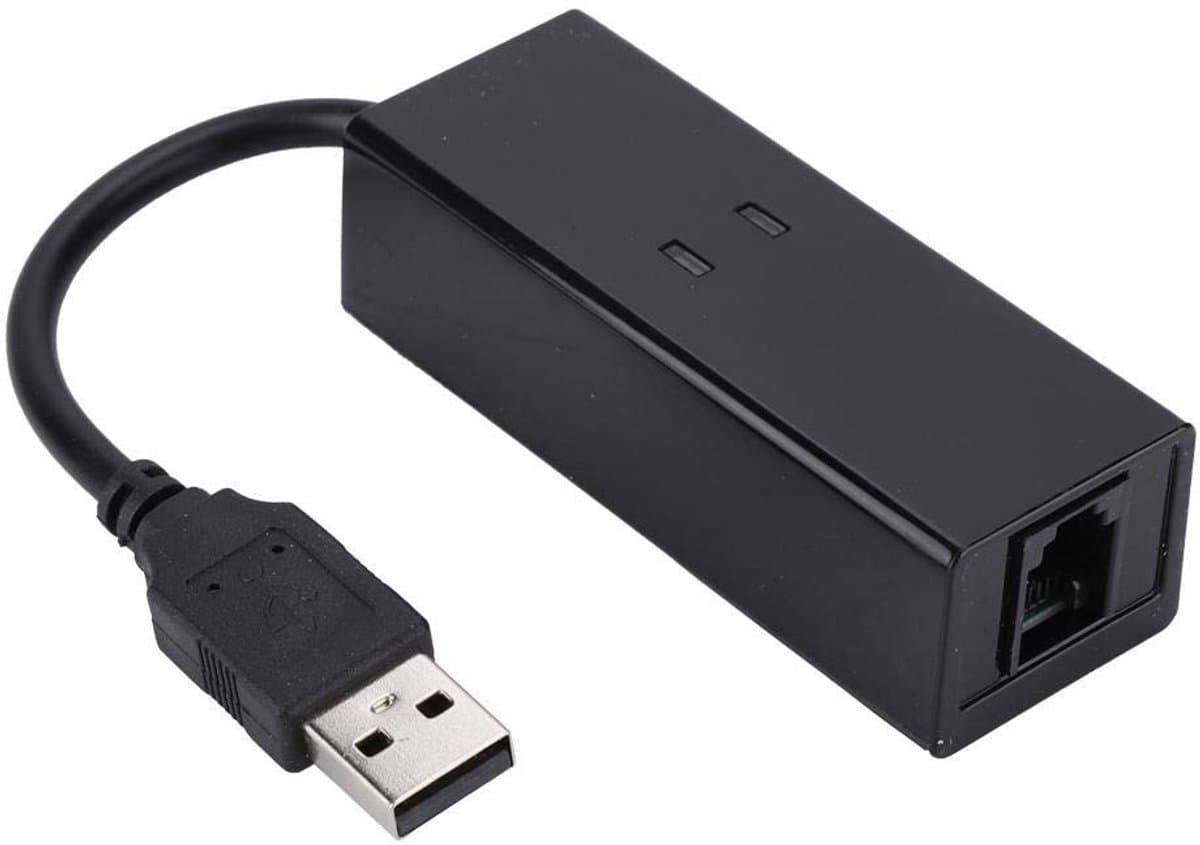 USB 56K External Dial-up Voice Fax Portable Data Modem - Win7 Win8 Win10 XP Compatible .