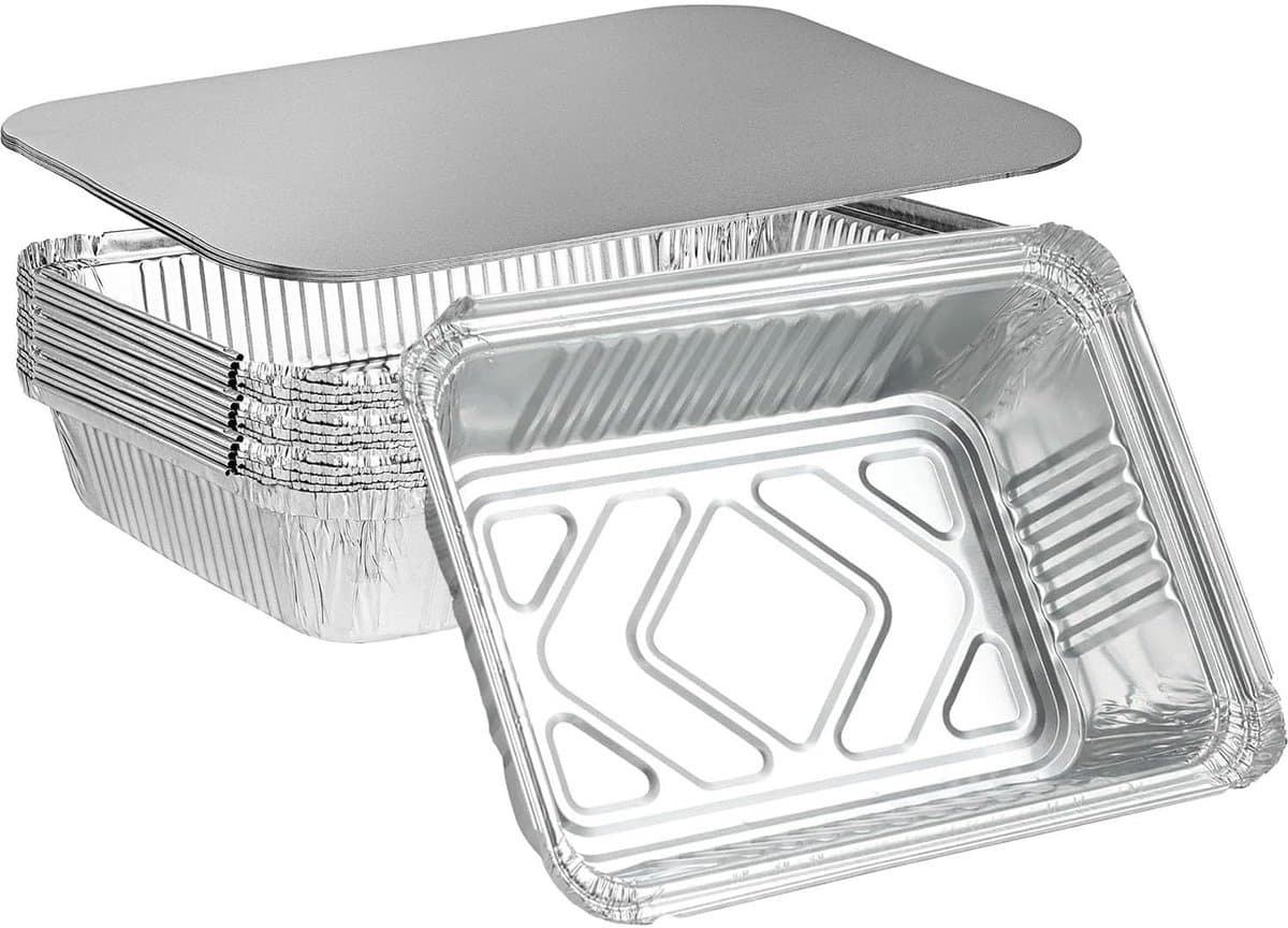 Dailygoods- Aluminium Borden - Set van 20 - Oven-/Vriezerbestendig - Luchtdicht - 22 × 15,5 × 5 cm - Sterk en Duurzaam - Wegwerpbakjes
