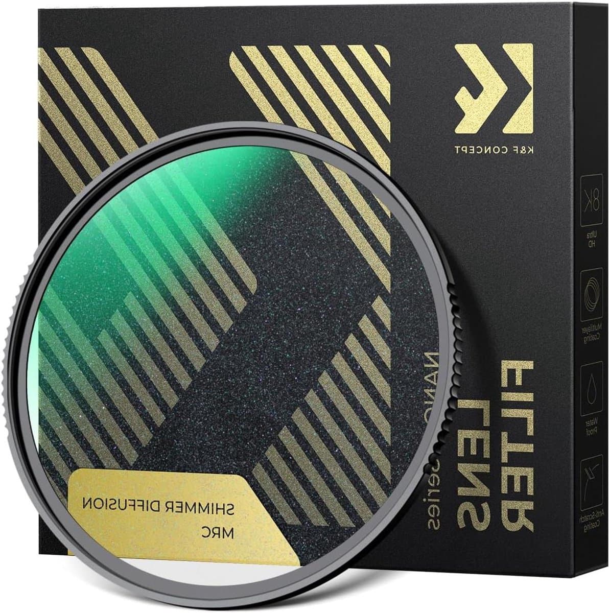 Effectenfilter Glas - Diffusiefilter Video - Portret Fotografie - 28-laags Nano Coating - 55 mm - Transparant