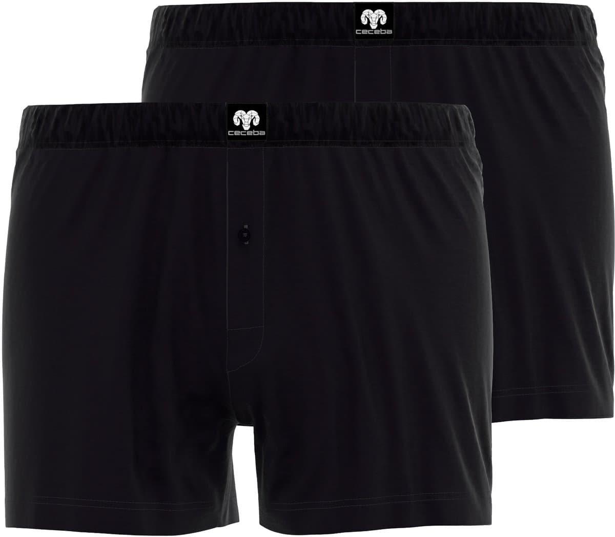 CECEBA Daytona 2-pack Heren Boxershorts wijd - Zwart