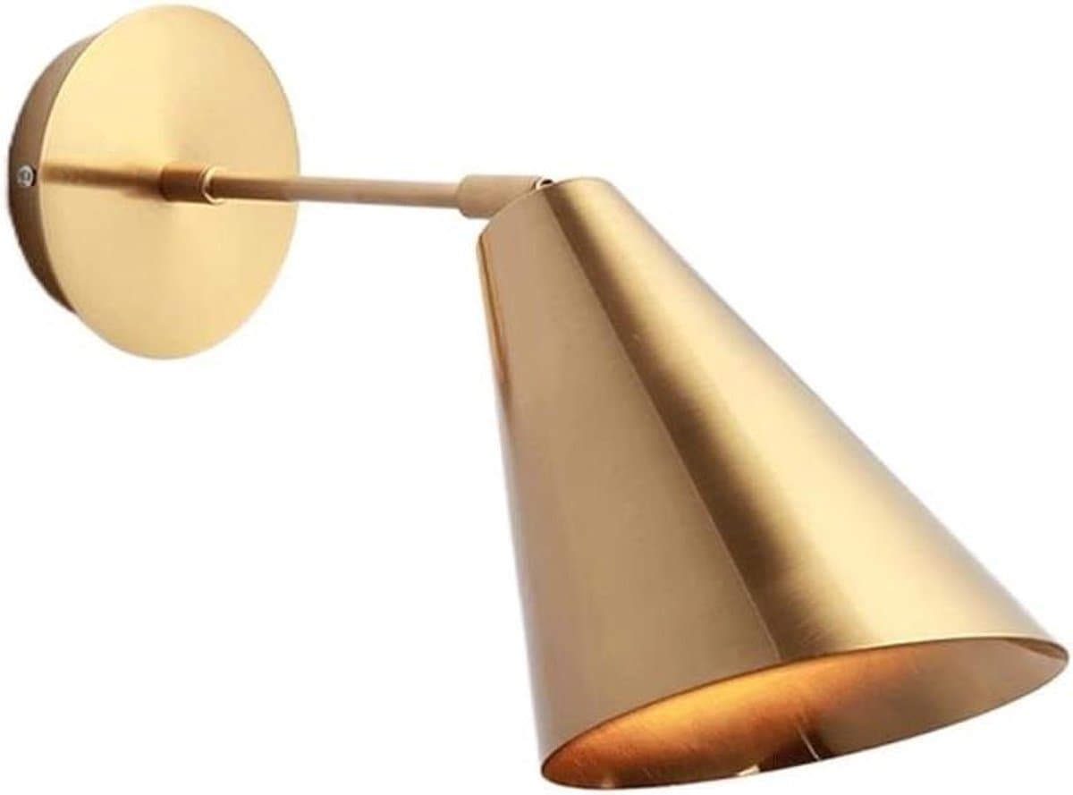Wandlamp Industrieel - Nachtkastje Lamp Muur - Sfeerverlichting Creëren - Gestroomlijnd Vintage Design - 3-5 m² - Geel