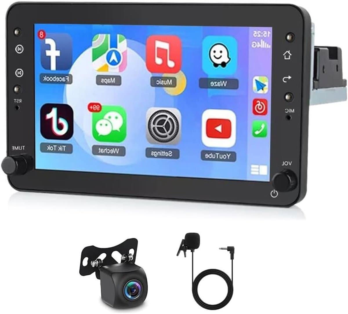 Auto Radio - Infotainment Systeem - Navigatie & Muziek - Draadloos Connectiviteit - 9 Inch Scherm - Zwart