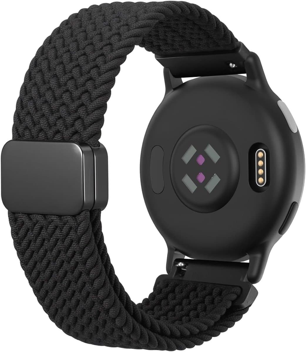 Stijlvolle Gevlochten Armband voor Garmin Smartwatches, Comfortabele en Duurzame Nylon Band met Magnetische Sluiting, Geschikt voor Vivoactive, Venu en Forerunner Series
