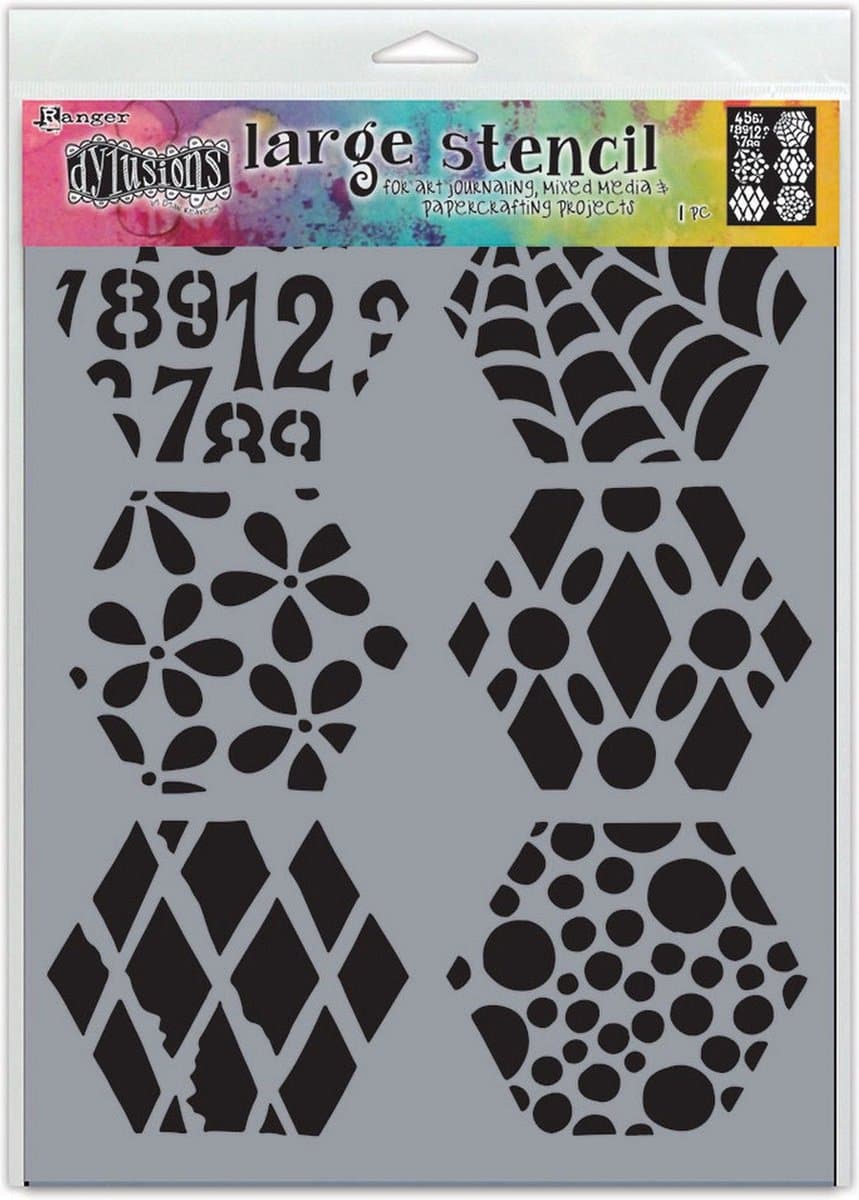 Dina Wakley Media Mask stencil - Groot - Quilt n meer