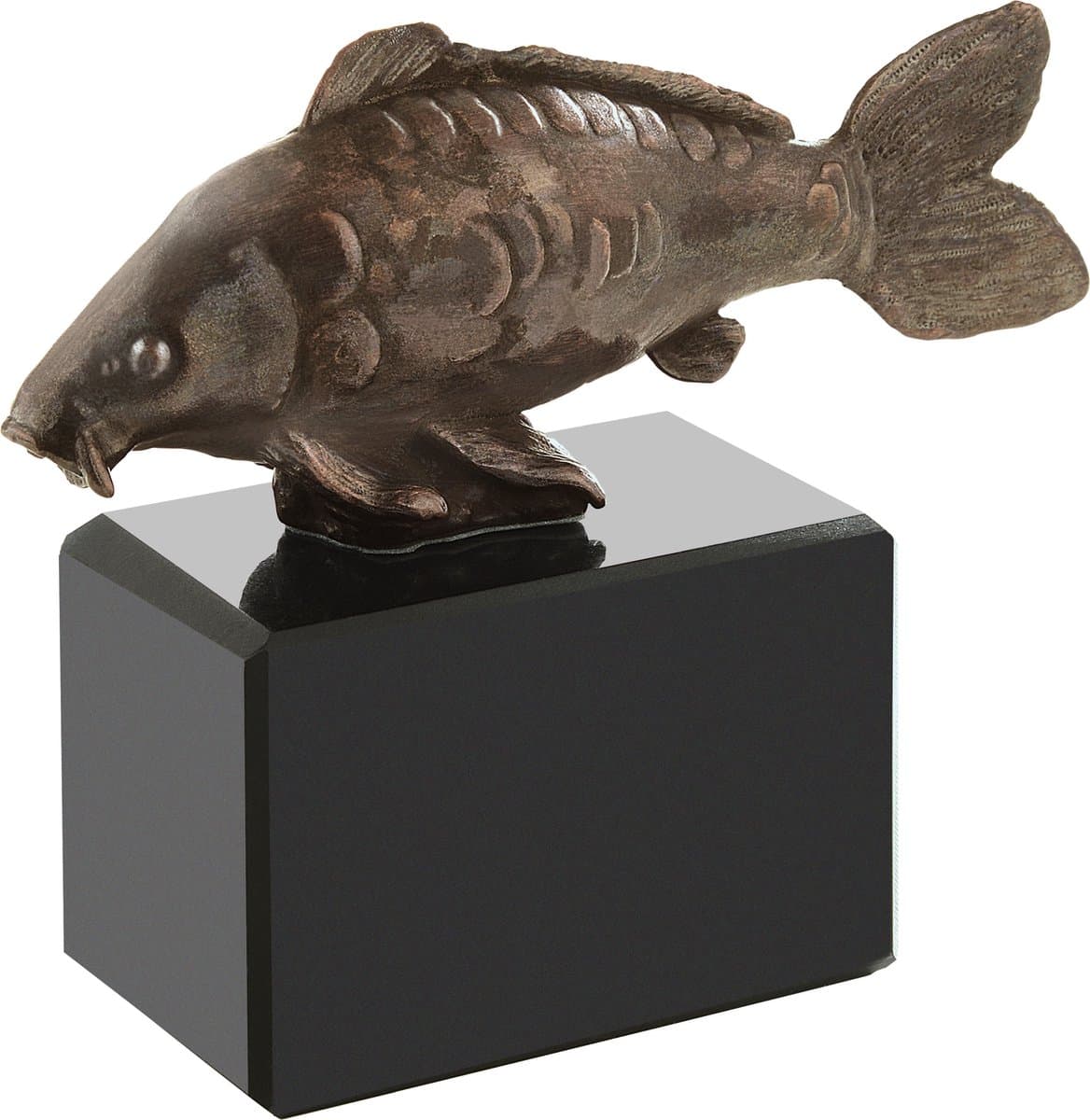 Carpa Realista Beeld Spiegelkarper Brons 75 mm 3-D Karper Visbeeldje Cadeaubeeldje Vis Beeldje Carp