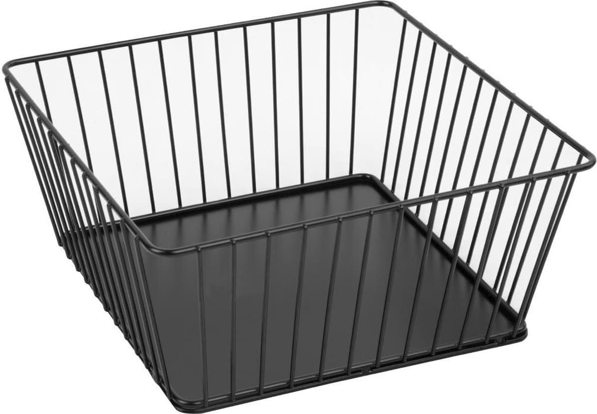 Olympia Wire Voedseldisplay Dienblad Vierkant Zwart 230x230x100mm - DP674 - Restaurant - Hotel - Professioneel