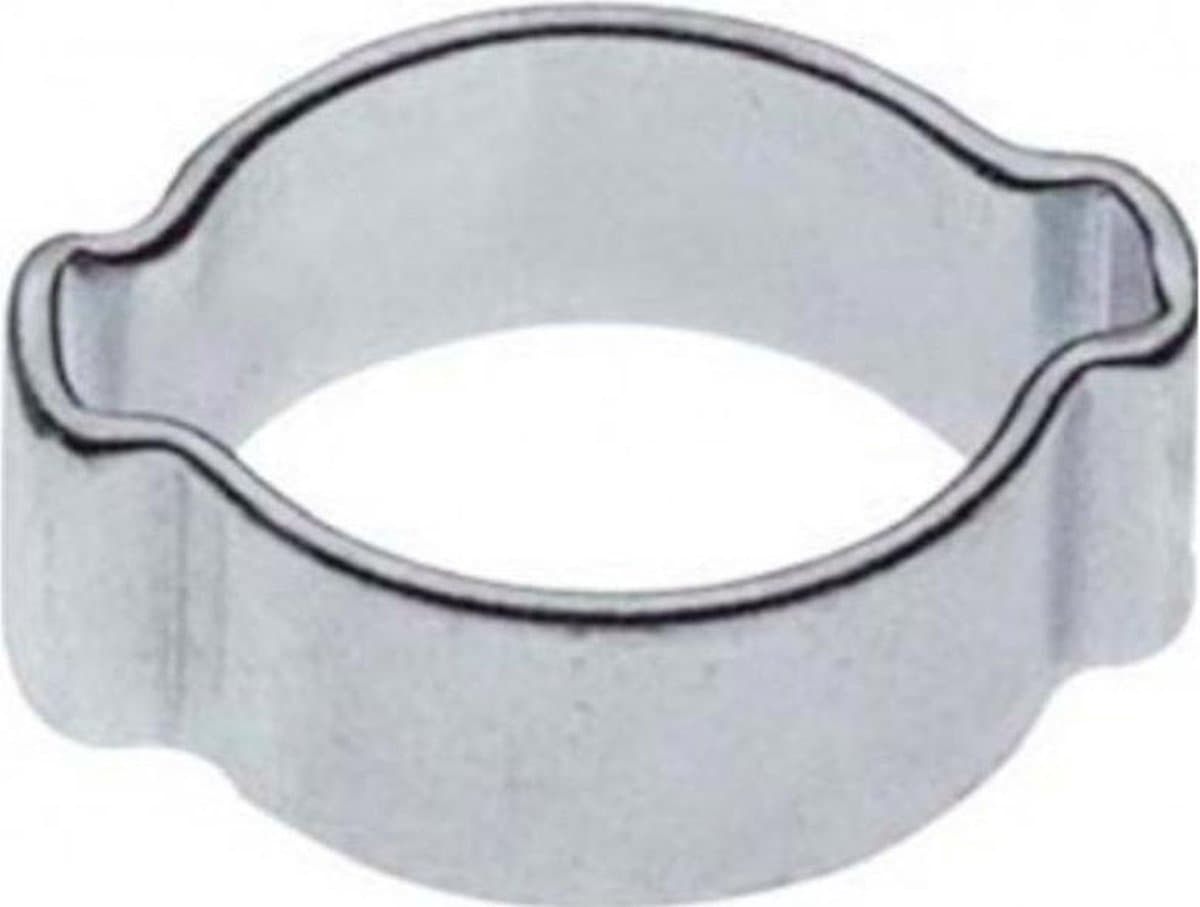 2-oor slangklemmen 4mm RVS