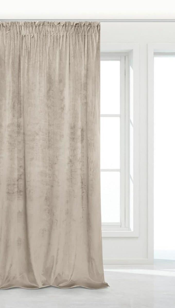 Spod Igły i Nitki - Velvet Gordijn - 140x270cm - Beige