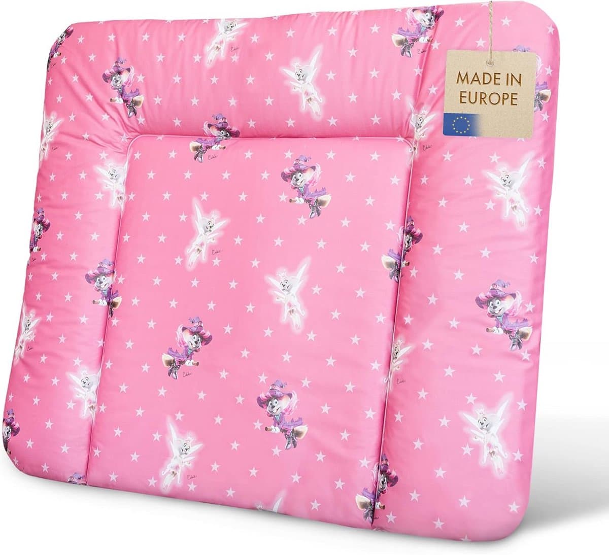 Hoogwaardig Aankleedkussen Roze Sterren - 85 x 72 cm - Ondersteuning en Comfort voor Je Baby