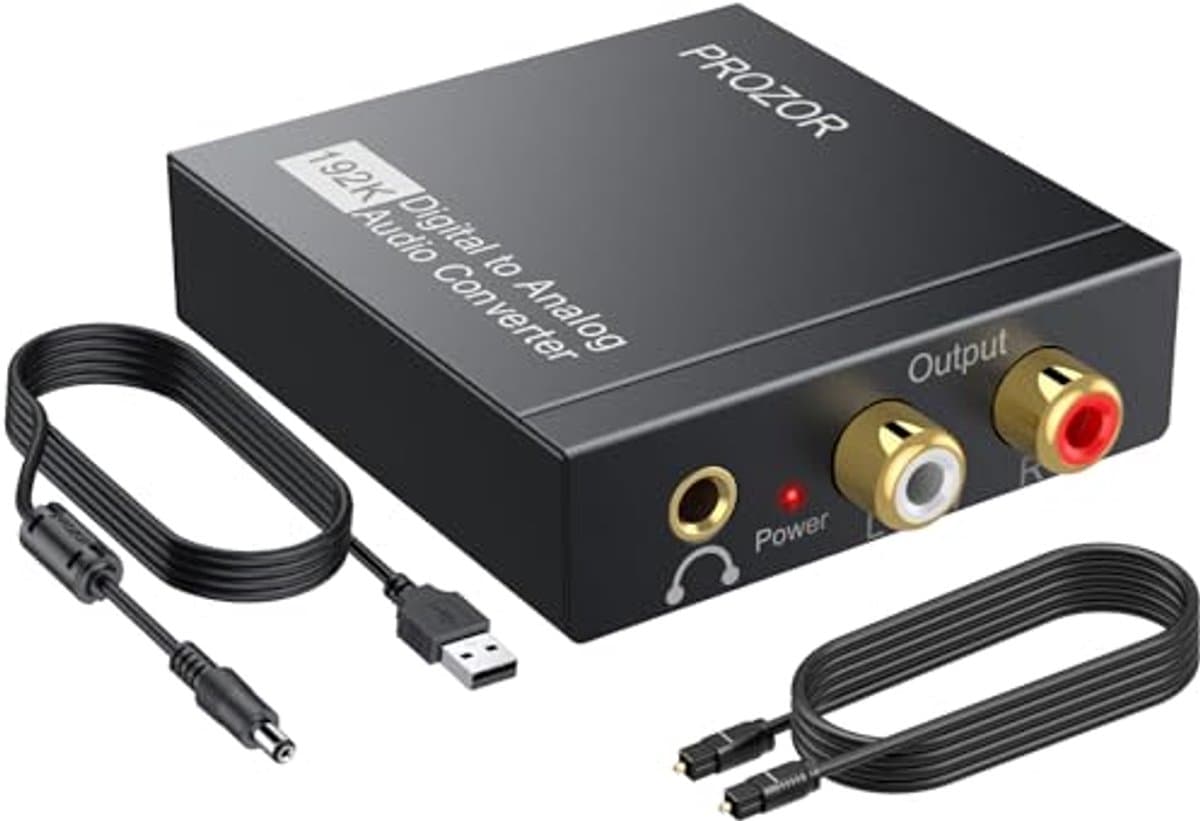 192kHz Digitale naar Analoge Audio Converter - Coaxiaal Toslink naar RCA & 3.5mm Adapter