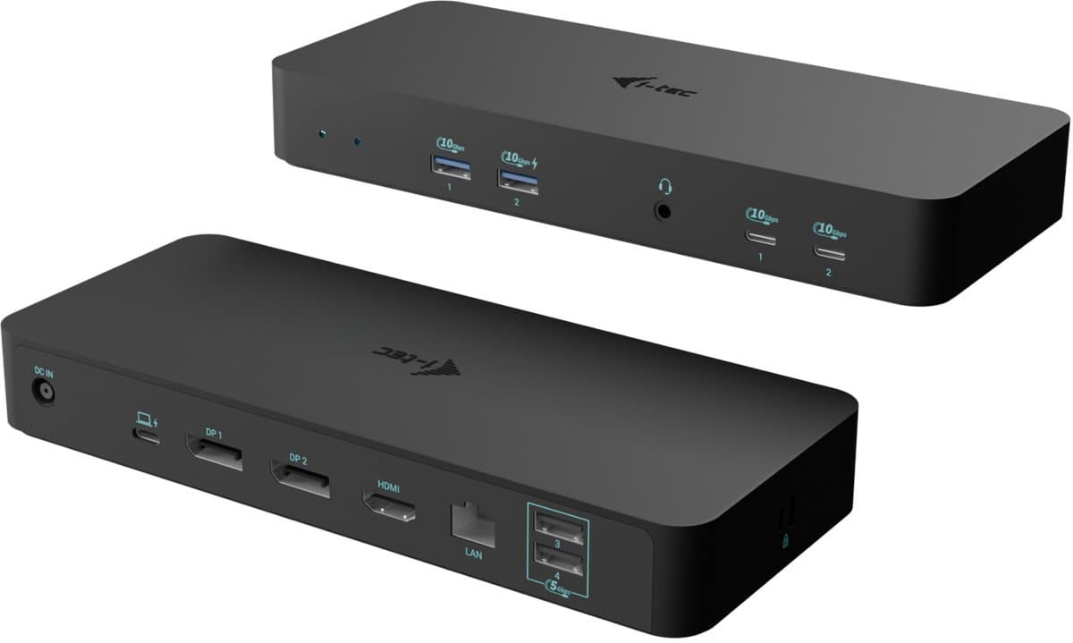 i-tec C31INTGTRI4KDOCPDIT laptop dock & poortreplicator Bedraad USB 3.2 Gen 1 (3.1 Gen 1) Type-C Zwart