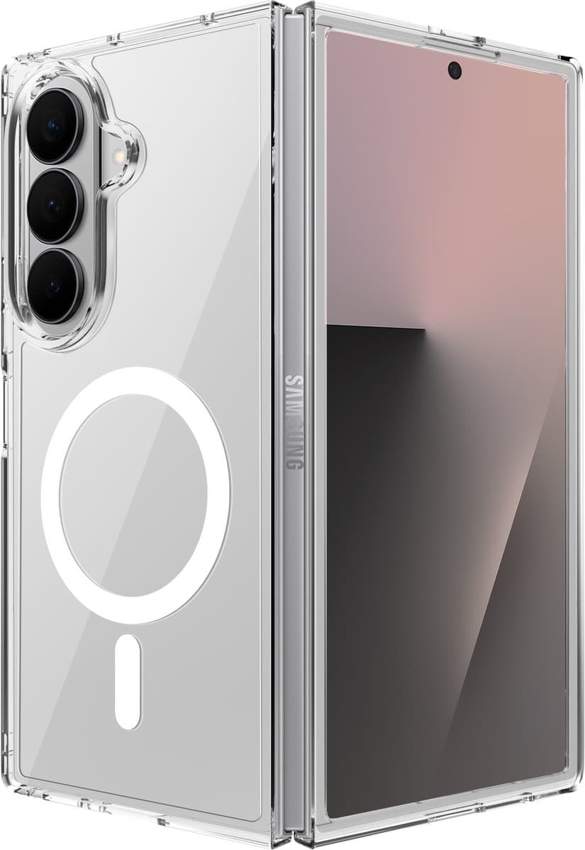 ShieldCase Magnetisch Hoesje geschikt voor Samsung Galaxy Z Fold 7 – Transparante Telefoonhoes – Draadloos Opladen Ondersteund – Schokbestendige Backcover – Magnetisch Compatible Case voor Fold7