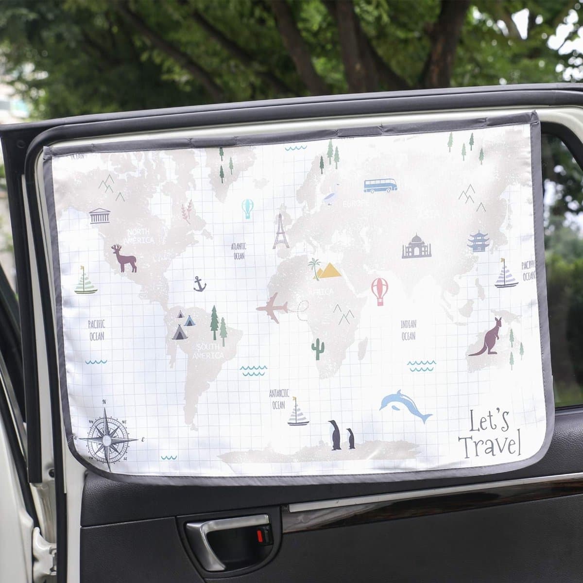 Universele Magnetische Auto Zonwering voor Zijraam - UV- en Hittebescherming