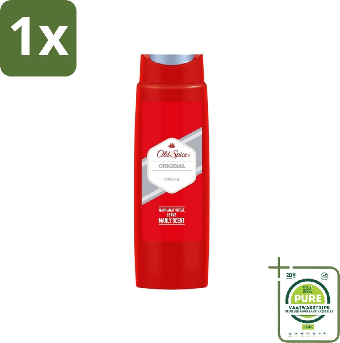 1 x Old Spice - Original - Douchegel - Reinigt, Verfrist & Verzorgt - 250 ml - Douchegel - Mannen - 3-in-1 - Fris - Verzorging