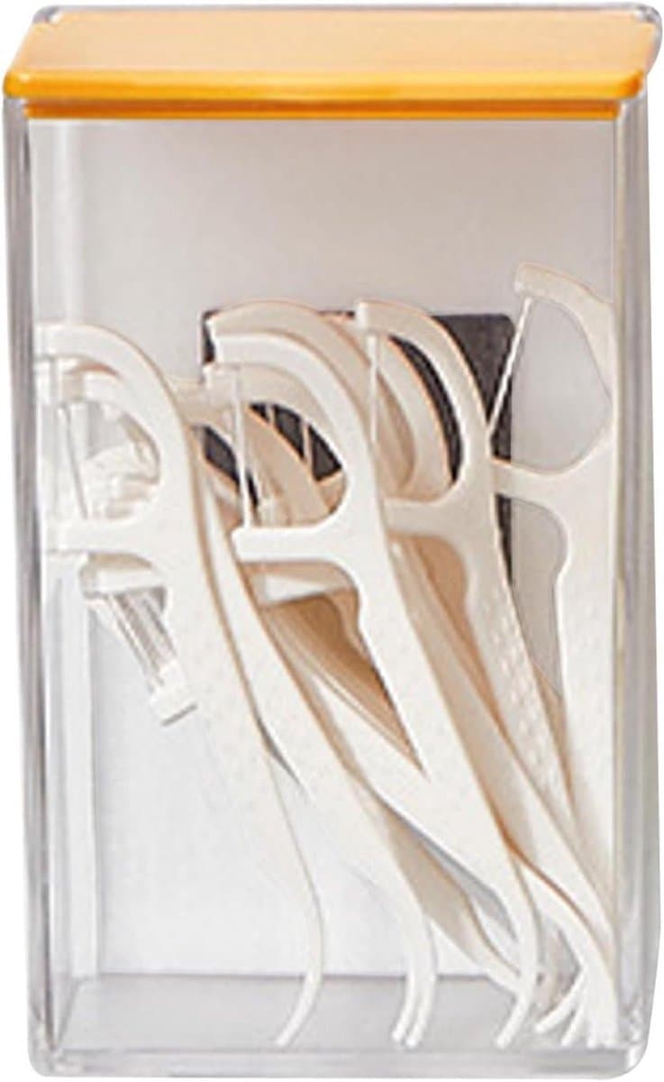 Magnetische Koelkastcontainer - Koelkastdoos Organizer - Keuken Organiseren - Sterke Magnetische Bevestiging - 10x6x4 cm - Geel
