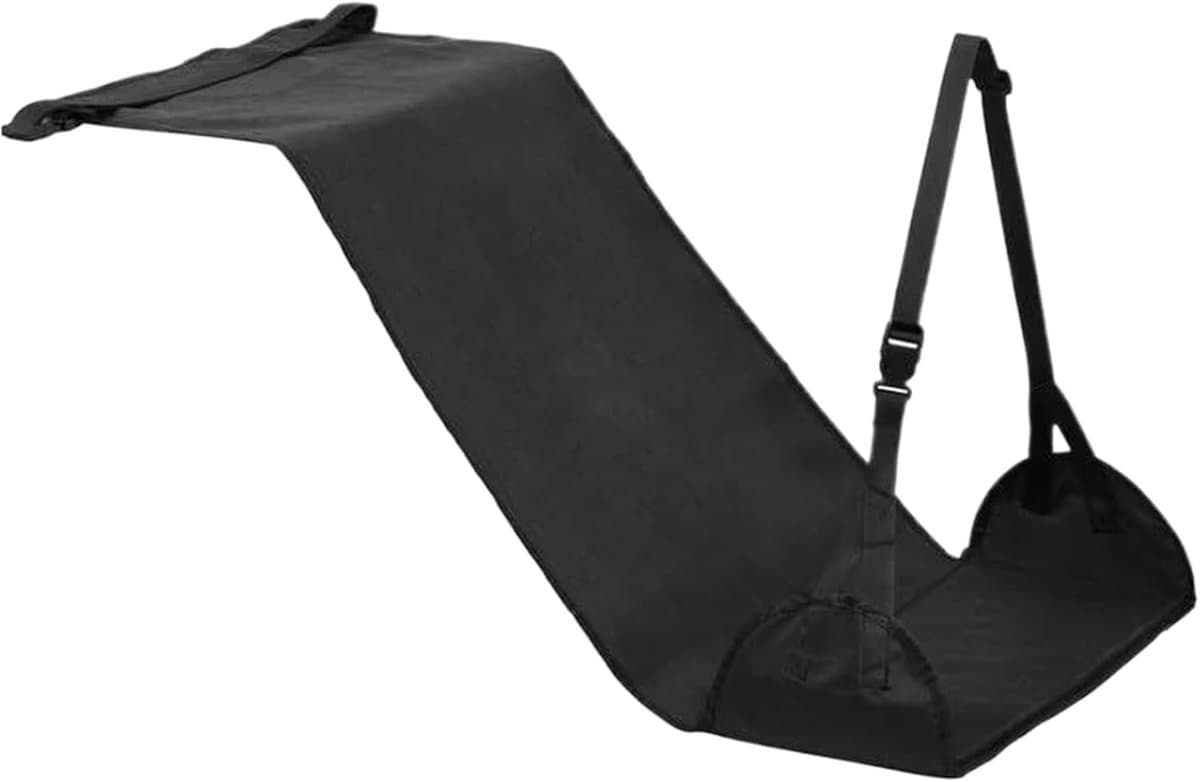 Vliegtuig Voetsteun - Hangmat Reis - Comfortabel Reizen - Verstelbare Riem - 100 x 45 cm - Zwart