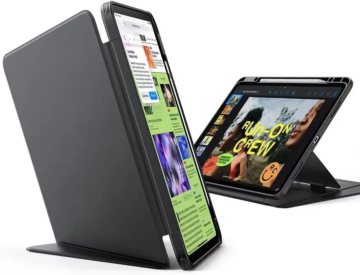 ESR Flip Hybrid Hoes Geschikt voor Apple iPad Air 13 (2024/2025) Book Case Zwart