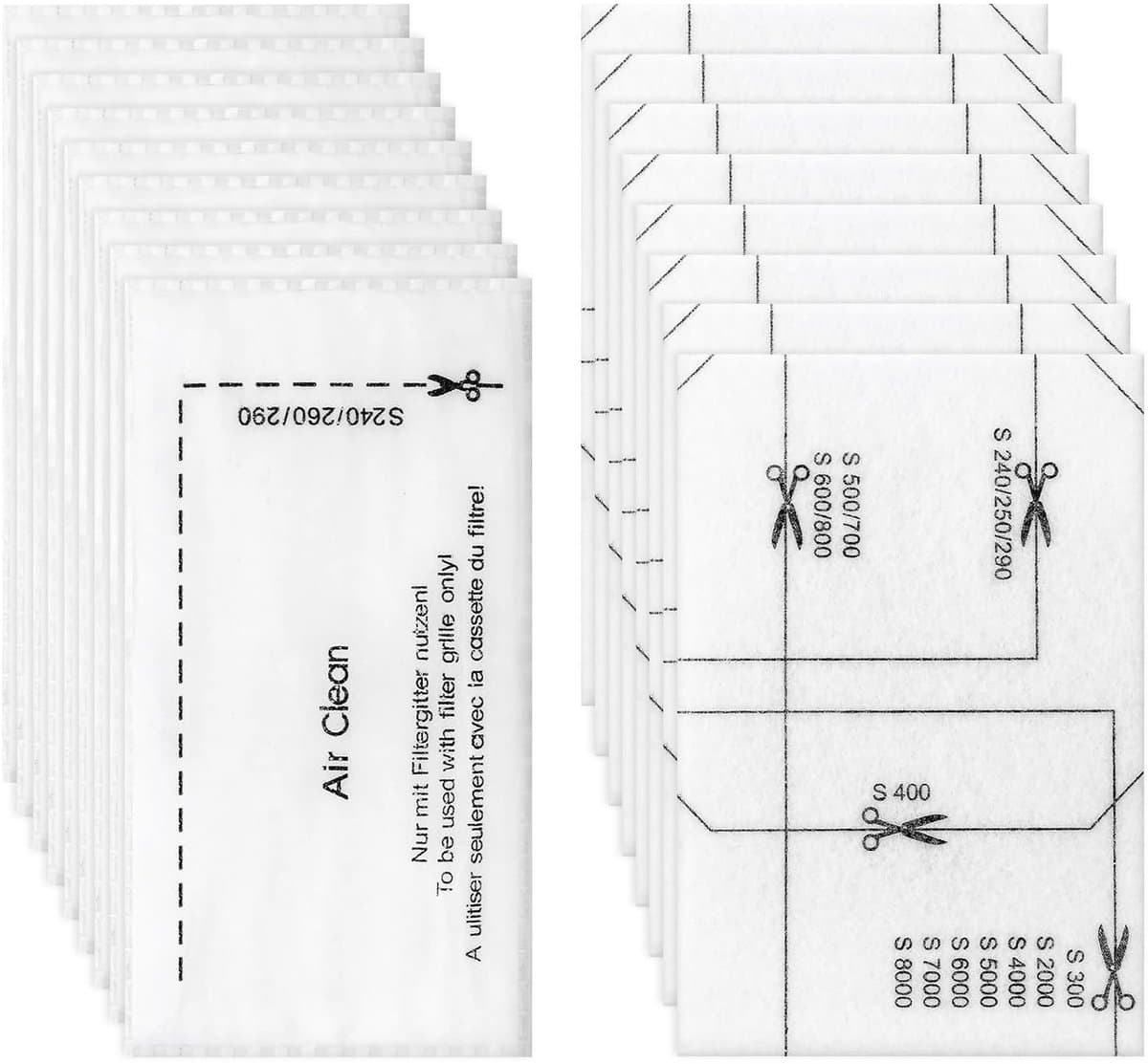 Dailygoods - Set van 8 stofzuigerfilters voor Miele stofzuiger - Motorbeschermingsfilter en stofzuigerfilter