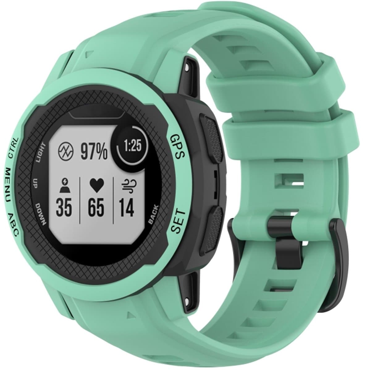 Voor Garmin Instinct 2S Effen Kleur Siliconen Sport Horloge Band (Water Eend)