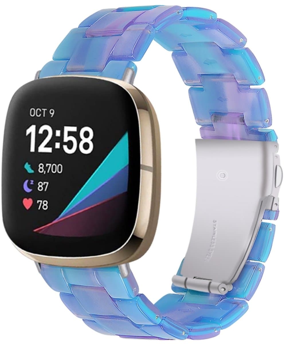 Voor Fitbit Versa 4 / Sense 2 universele horlogeband van hars (blauw)